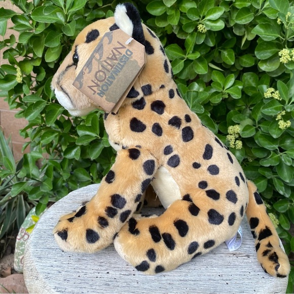 Destination Nation Wild Cat Realistic Cheetah Stuffed Animal Plush - Picture 2 of 7